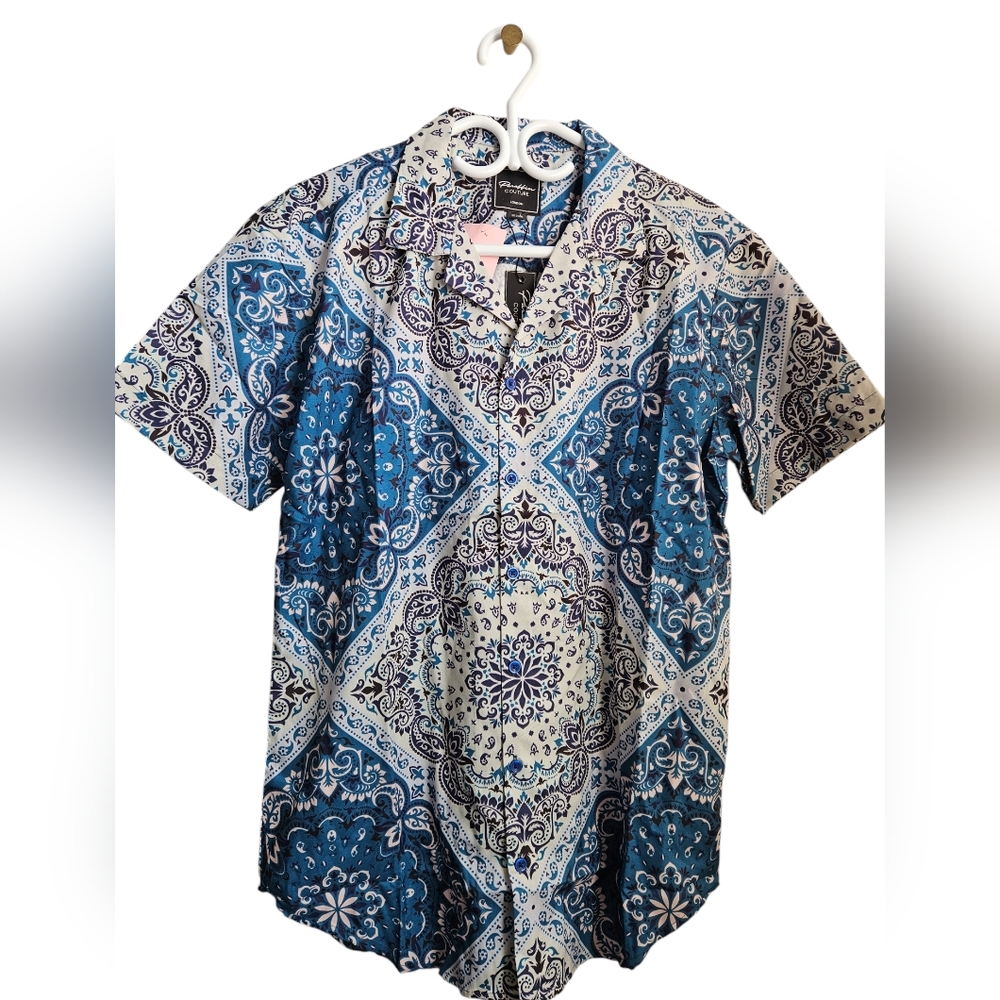 Pendleton Blue and White Casual Button Down Shirt